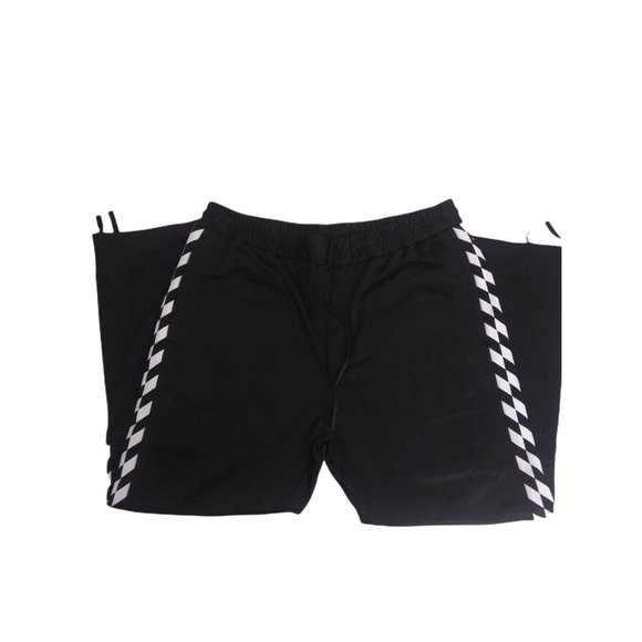 KORAL Men's Unisex Activewear Track Pants Black White Checkered Medium - Picture 4 of 6